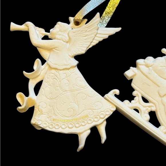 Hutschenreuther Porcelain Christmas Ornaments Angel & Santa in Sleigh - Picture 5 of 6